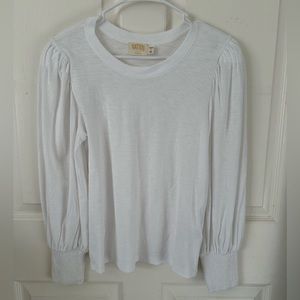 Nation LTD White Long Sleeve Top
